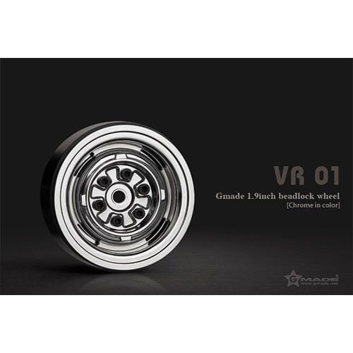 Gmade VR01 Chrome Beadlock Wheels For 1.9 Inch Size Wheels 2pcs #GM701