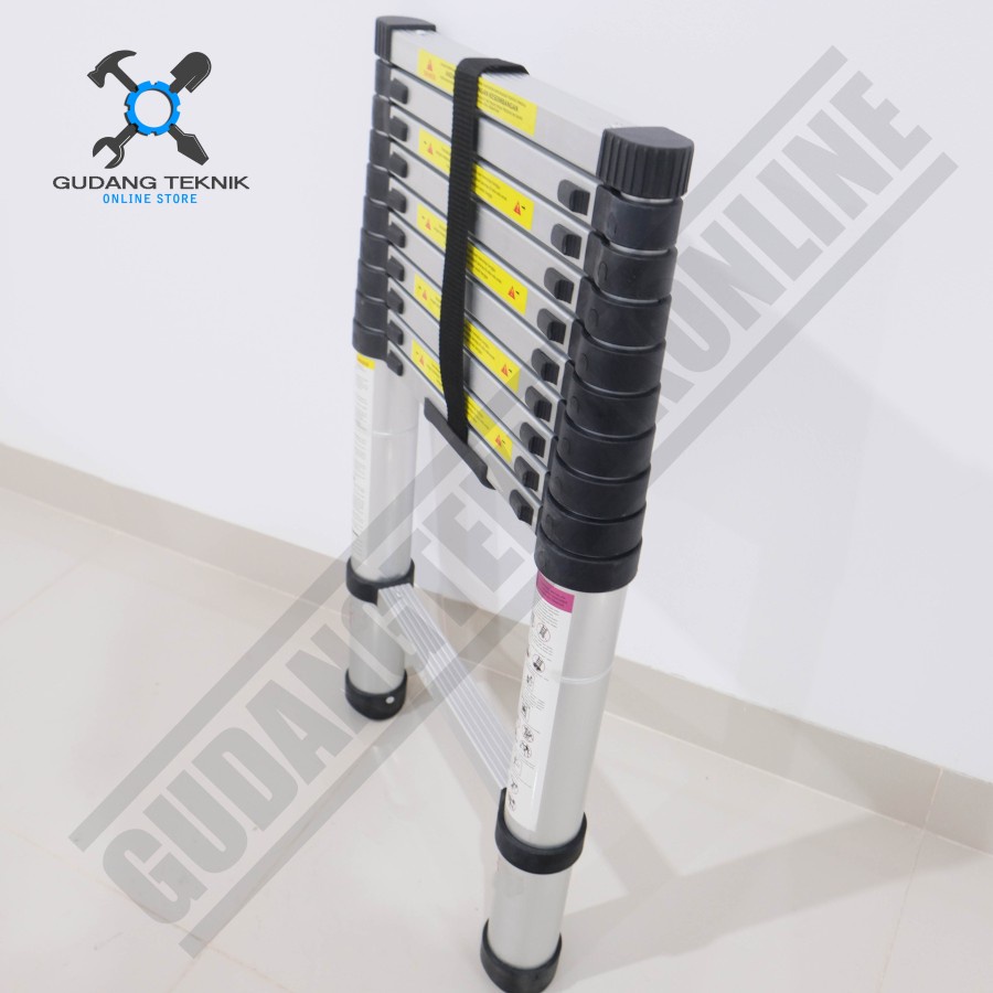 Tangga Lipat Teleskopik 5.6M SINGLE Type I MOLLAR / Tangga Lipat Aluminium Telescopic 5,6 Meter Teleskopic Ladder