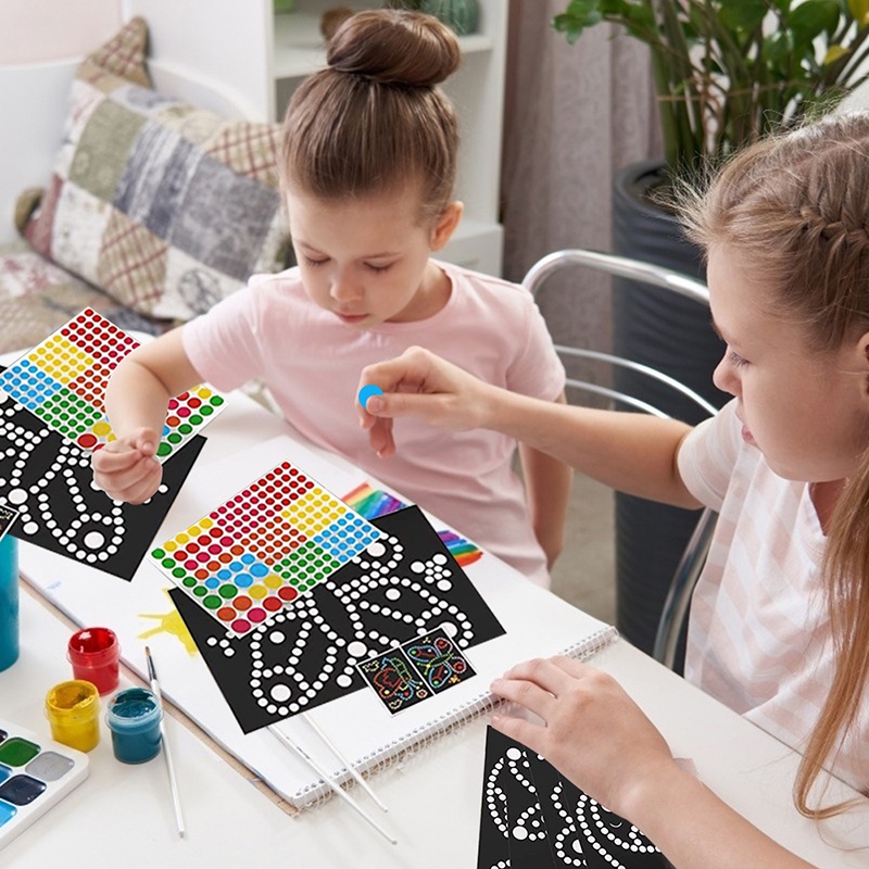 Mainan Edukasi Dini Anak Laki-Laki / Perempuan Model Puzzle Stiker Mosaik DIY