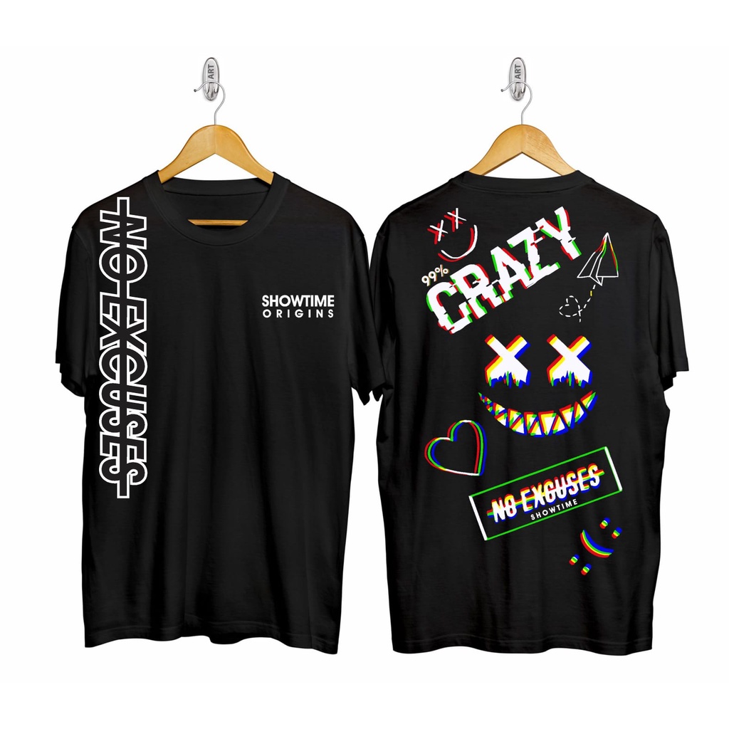 Kaos Tshirt Pria Crazzy X Smile Hitam Distro Lengan Pendek Motif Sablon Bergambar Keren Baju Kaos Viral Baju kaos anime