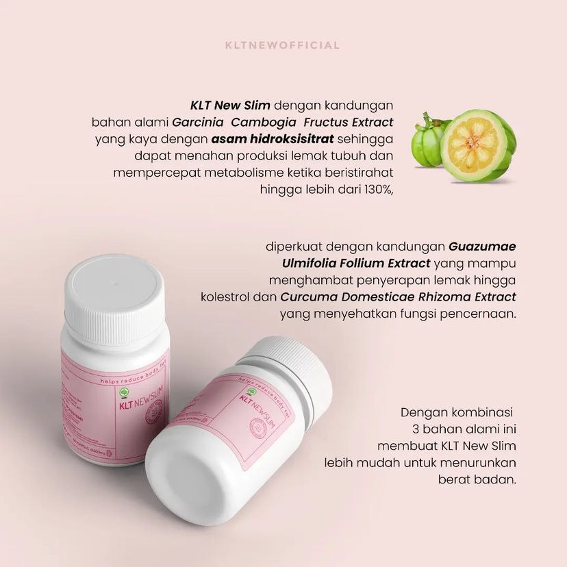 <FREE HS> KLT NEW SLIM ORIGINAL BPOM 100% / KAPSUL KLT NEW PENURUN BERAT BADAN