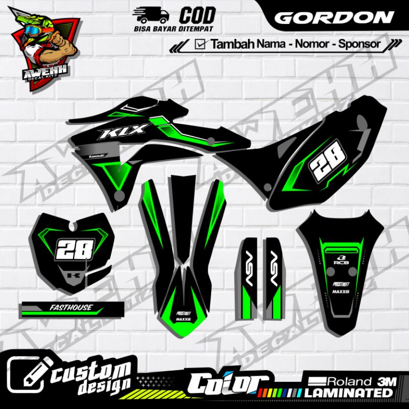 DECAL KLX GORDON - KLX BF - KLX LAMA FULL BODY