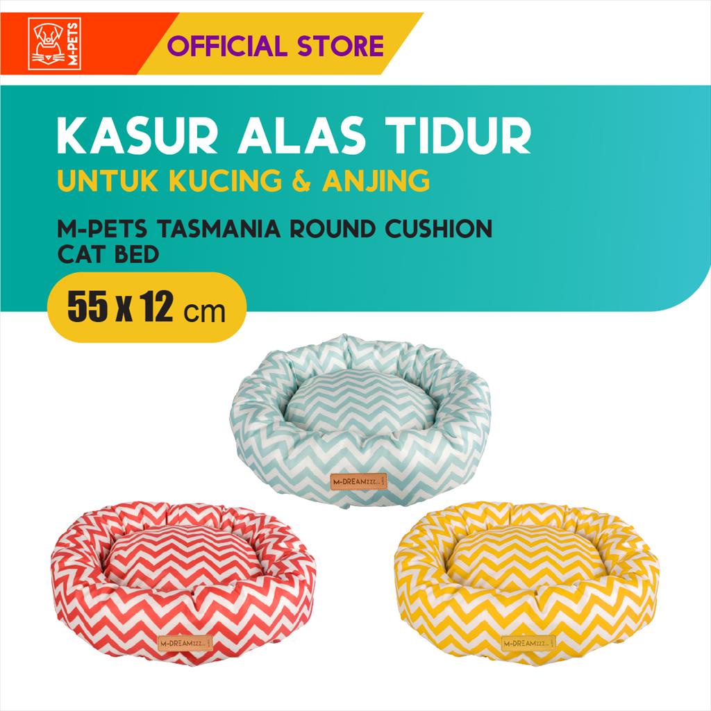 M-Pets Tasmania Round Cushion Cat Bed / Kasur Kucing / Alas Tidur