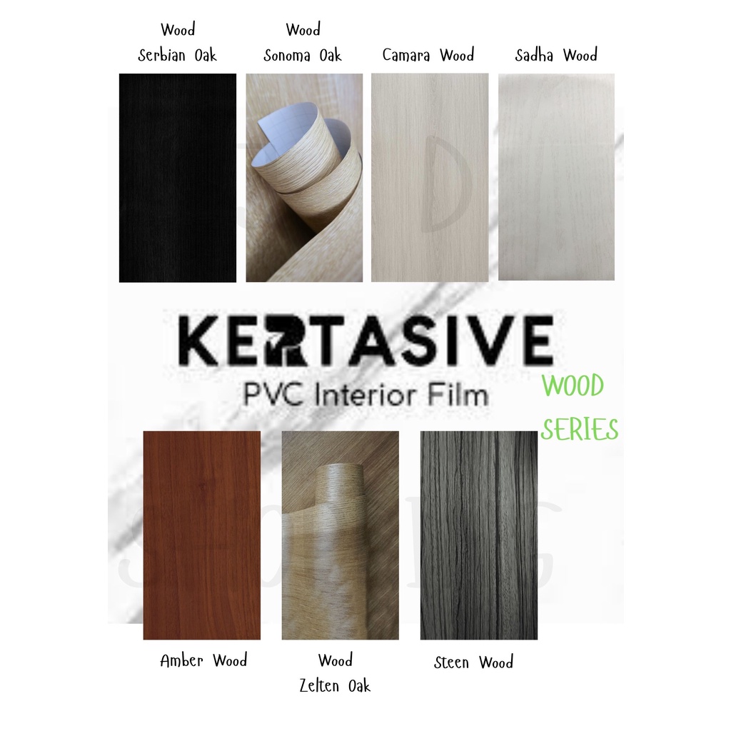 KERTASIVE PVC INTERIOR FILM - WOOD SERIES 3 (METERAN) (ROLL)