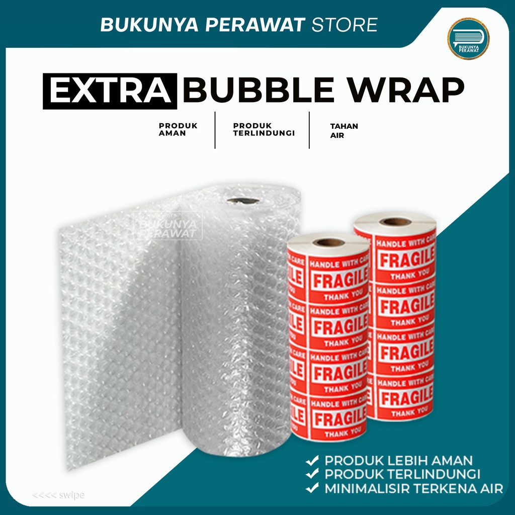 

EXTRA PACKAGING BUKU : Bubble Wrap dan Stiker Fragile