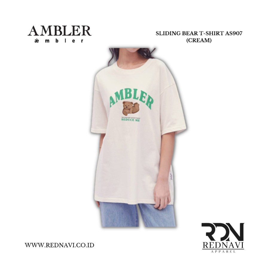 Ambler Sliding Bear T-Shirt (AS907) Cream Original