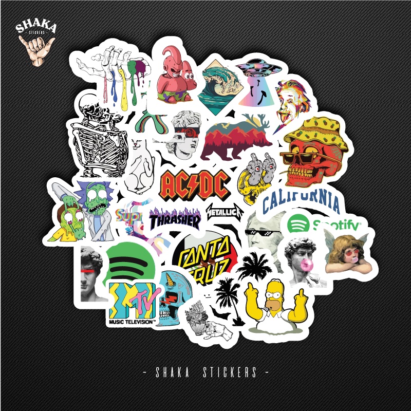 

Sticker Laptop Pack 1 Set 32 PCS Keren Stiker Laptop Sticker HP Sticker Helm 1 Pack Keren 1
