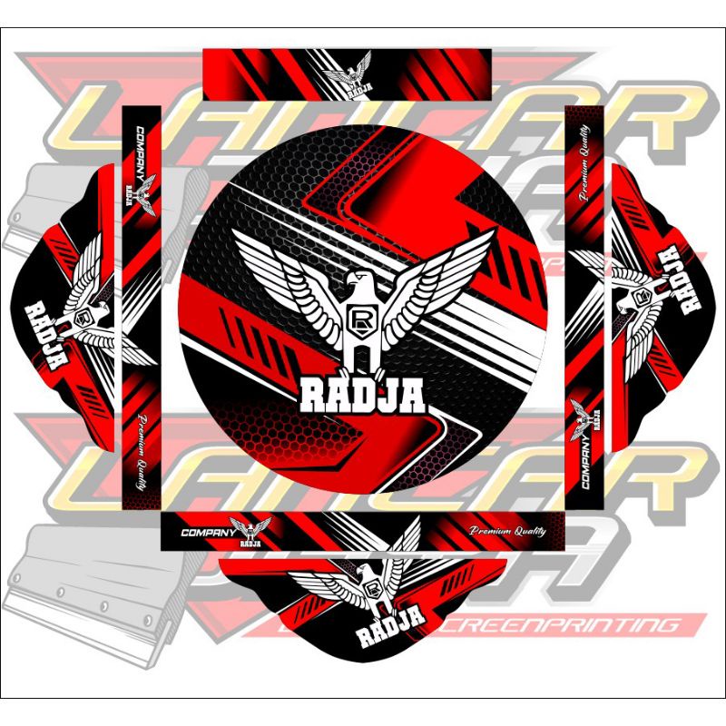 Arjunawiwaha17 Stiker Sangkar Lovebird Stiker Decal Tebok Lovebird Motiv Radja