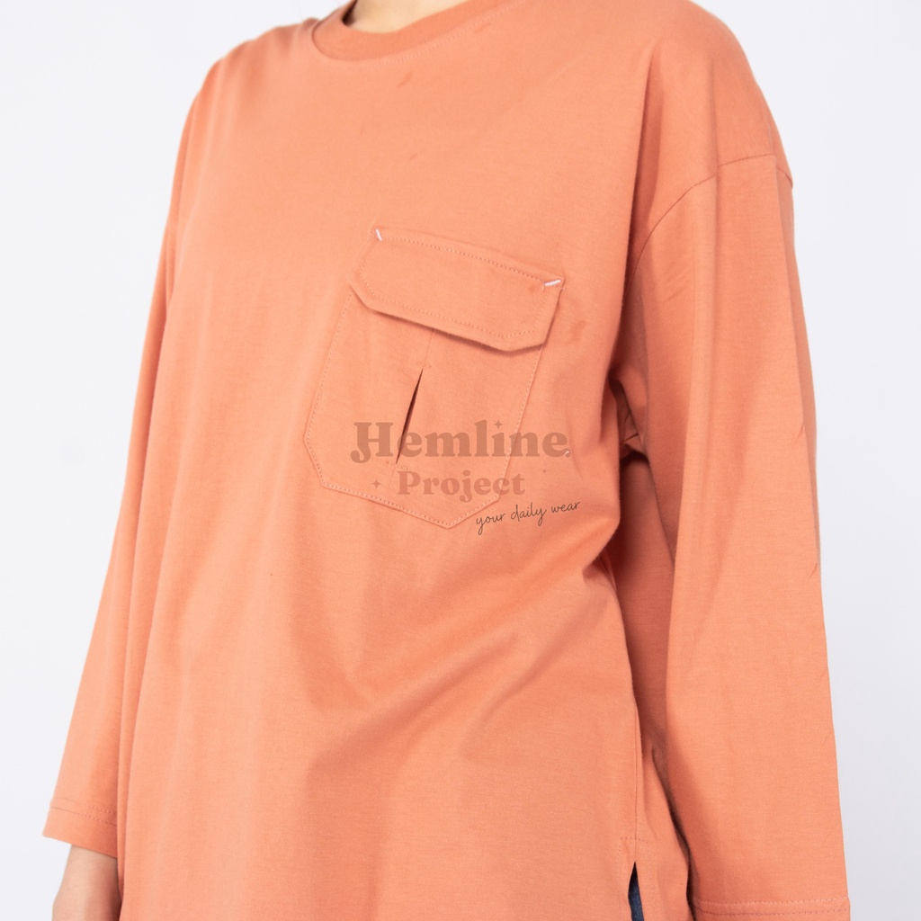 Haura Oversized Plain Top Teracota