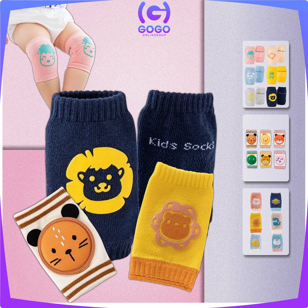 GOGO-P85-P87 Pelindung Lutut Bayi Merangkak Knee Protector Anti Slip / Kaos Kaki Deker Lutut Anak