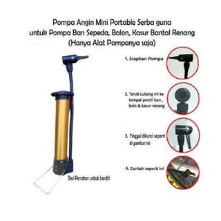 Pompa Mini Tangan Injak Manual / Pompa Angin Ban Sepeda Bola Roda Kasur Angin Mini Portable Serbaguna [MF]