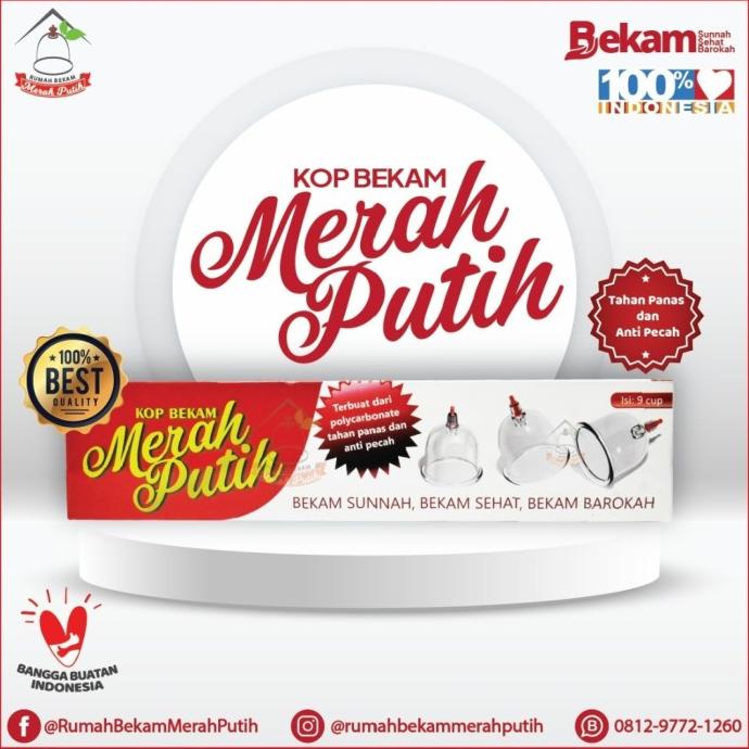 Kop Bekam/Alat Bekam/Kop Bekam Merah Putih