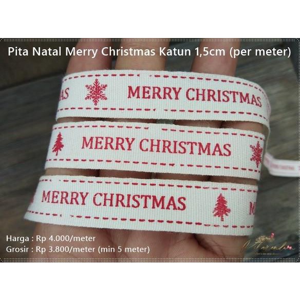 

NATL-139 : Pita Natal Merry Christmas Katun 1,5cm (per meter)