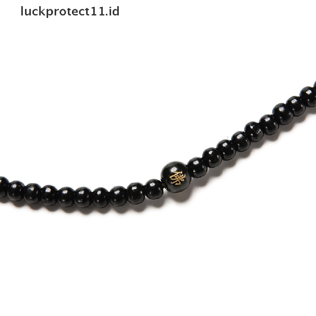 Gelang Kalung Meditasi Buddha 6 / 108 Manik-Manik Warna Hitam