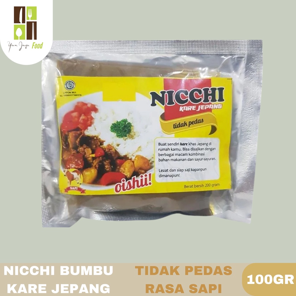 Nicchi Bumbu Kare Jepang 100gr [Tidak Pedas( Untuk anak-anak, Rasa Ayam, Rasa Sapi)/Pedas Sedang(Rasa Sapi, Rasa Ayam)]