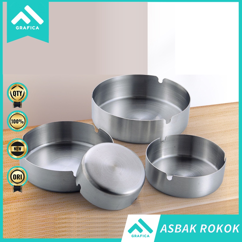 ASBAK ROKOK STAINLESS BERMACAM UKURAN KUALITAS TERBAIK DAN TERMURAH / ASBAR ROKOK BESAR SOUVENIR ASB
