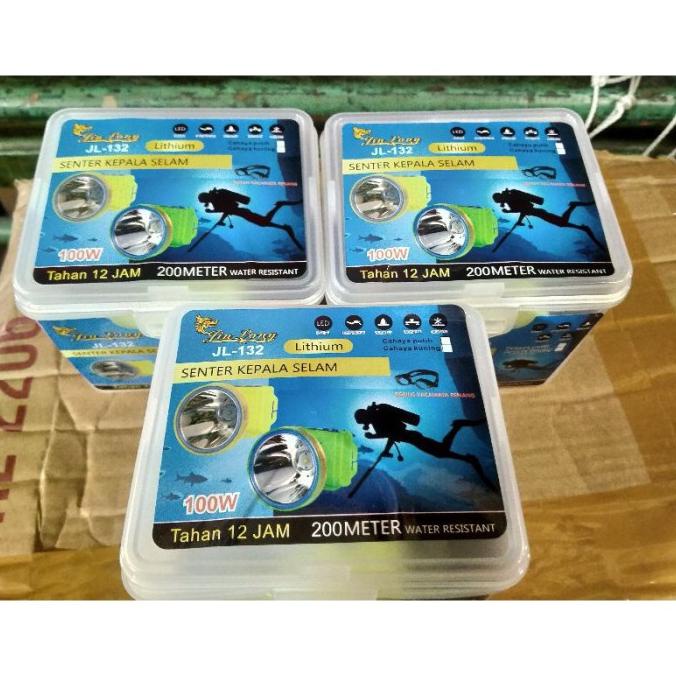 Senter Selam 100Watt Super Terang Headlamp Jinlong 132 L