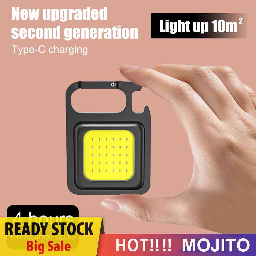 Lampu Kerja COB LED Mini 4 Mode Dengan Gantungan Kunci Untuk Camping Outdoor