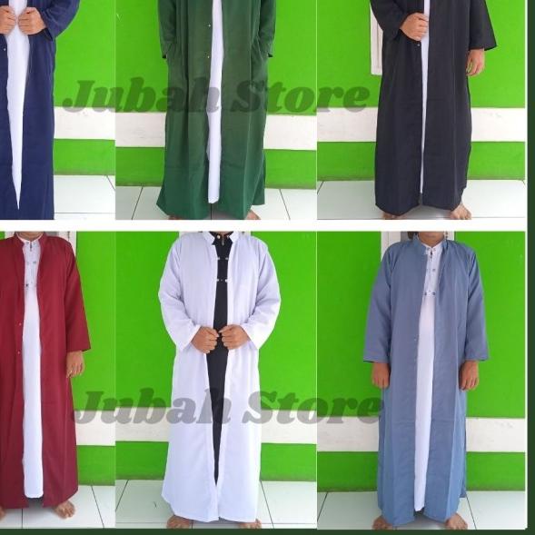[] JUBAH BELAH / JUBAH LUARAN AL - HARBI / JUBAH HABIB / JUBAH PRIA - M, Hitam
