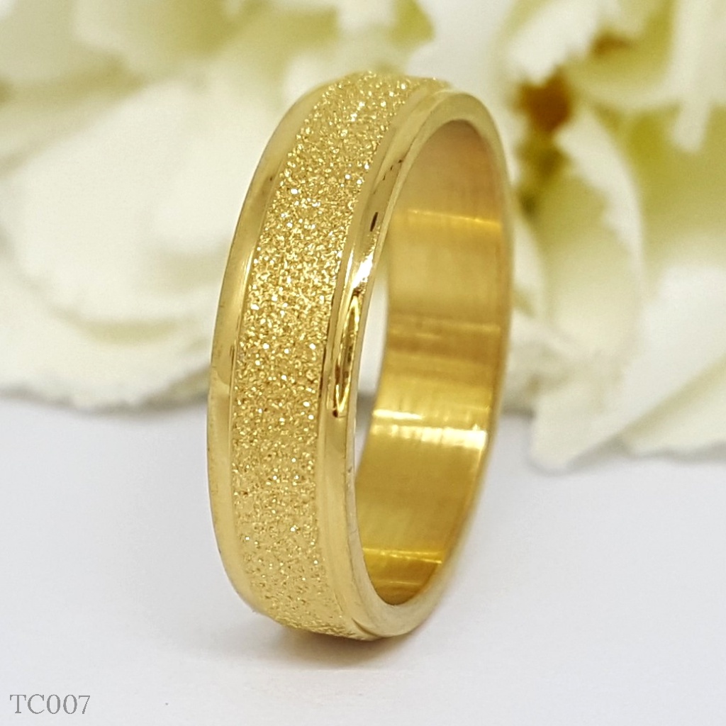 PGX Cincin Titanium Couple Aksesoris Fashion Perhiasan Anti Karat - TC084