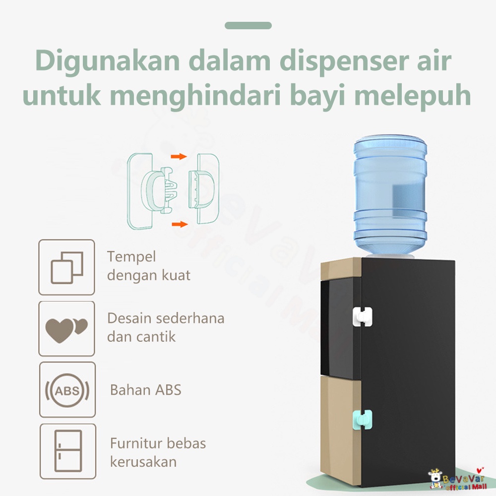 BEVAVAR Safety Lock Pintu Pengaman Kulkas Serbaguna / Pengunci Kunci Kulkas