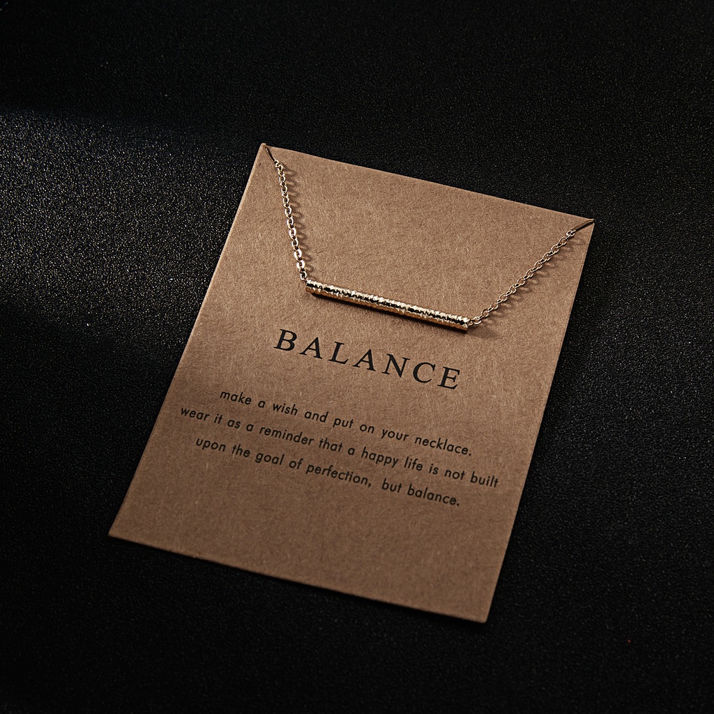 Kalung balance beam Bahan alloy Warna Emas
