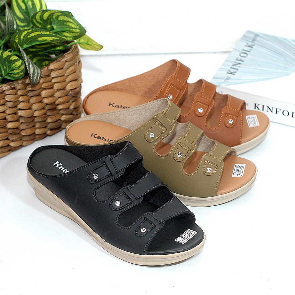 Sandal Wedges Wanita Jepit Casual Murah SPC