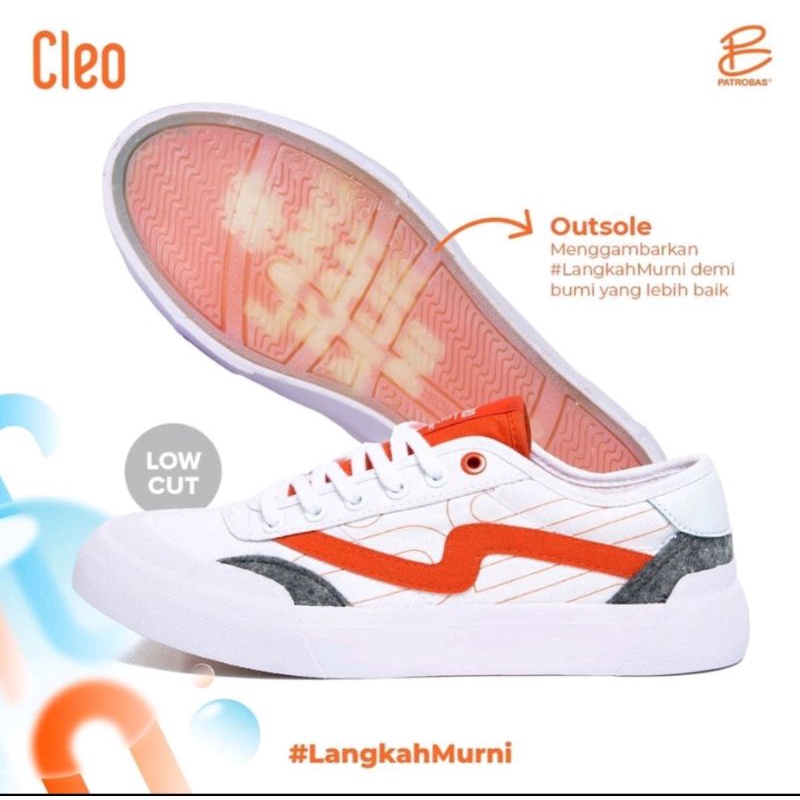 Sepatu Patrobas x Cleo #LangkahMurni PATROBAS ( SIZE 36-44 )