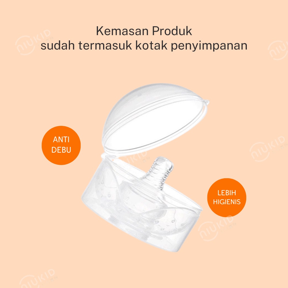 NIUKID PELINDUNG PUTING BAHAN SILIKON UNTUK MENYUSUI NIPPLE SHILED BREAST PAD