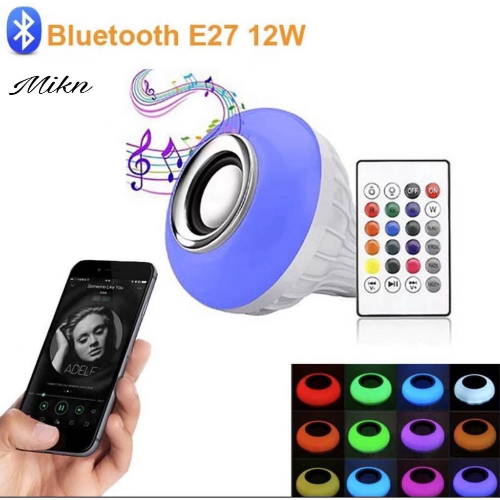 Bohlam Speaker Musik Bluetooth  7watt 2 in1 Lampu Speaker LED BLUETOOTH MIK