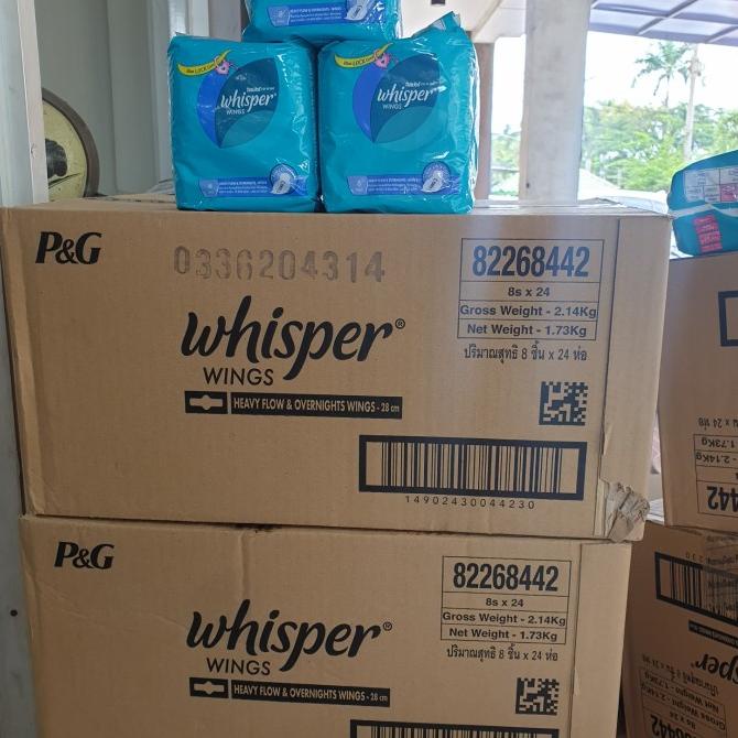 PROMO Dijual Per Karton Pembalut Whisper Heavy Flow & Overnight Wings