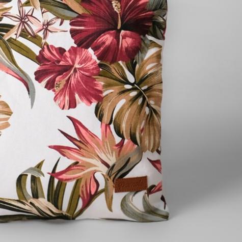 Pamole - Tote Bag Kekinian Bahan Kanvas Motif Tropical Merah
