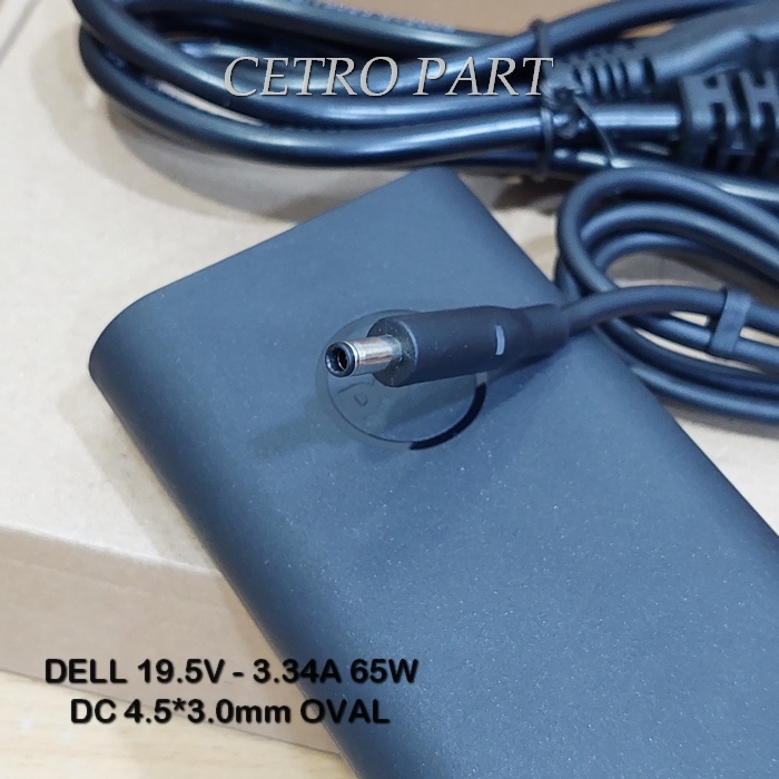 Adaptor Charger Laptop Dell 19.5V - 3.34A OVAL DC 4.5*3.0mm 65W -NEW