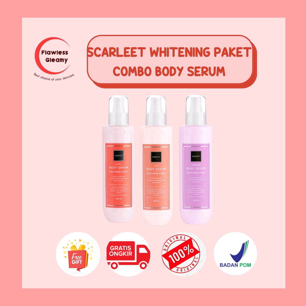 Scarlett Whitening Paket Combo Body Serum
