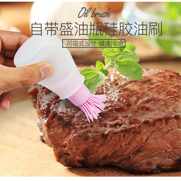 Botol Kuas Minyak Silikon Basting Oil Brush Silicone  Termurah HL Kuas Minyak 13