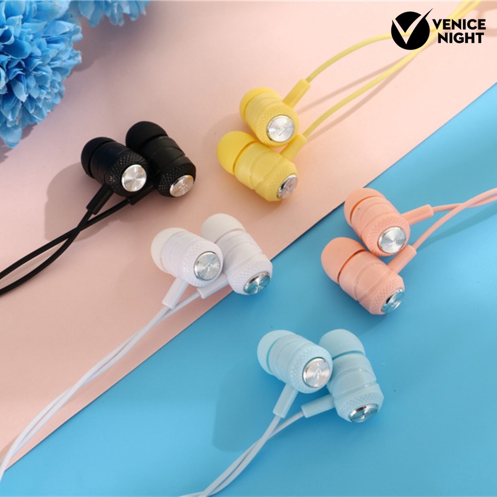 (VNEP) (Berkabel) Universal In-ear Cord Music Subwoofer Earphone untuk Smart Phone Komputer Tablet