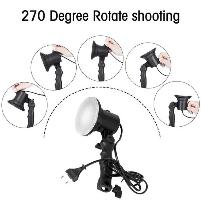 Lampu Portable Photo Studio 12W 5500K Plus Light Stand 37cm PSX-51