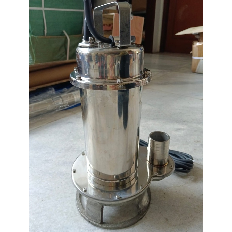 Pompa Celup Air Kotor Air Asin Air laut 2Inch full stainless Submersible Sewage Pump blade Cutting pisau stainless