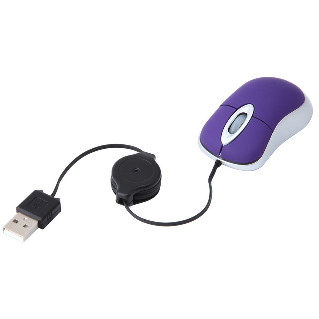 Mouse Gaming Kabel Usb Teleskopik 1600 DPI 3 Tombol Untuk Laptop / Pc