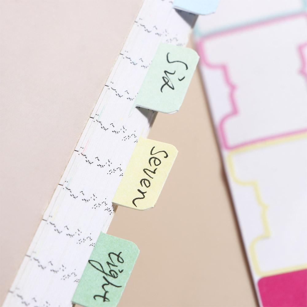 Nickolas1 Index Label Stiker 120pcs Multicolor File Tabs Notebook Alat Tulis Kantor Planner Self-adhesive Kertas Tabs
