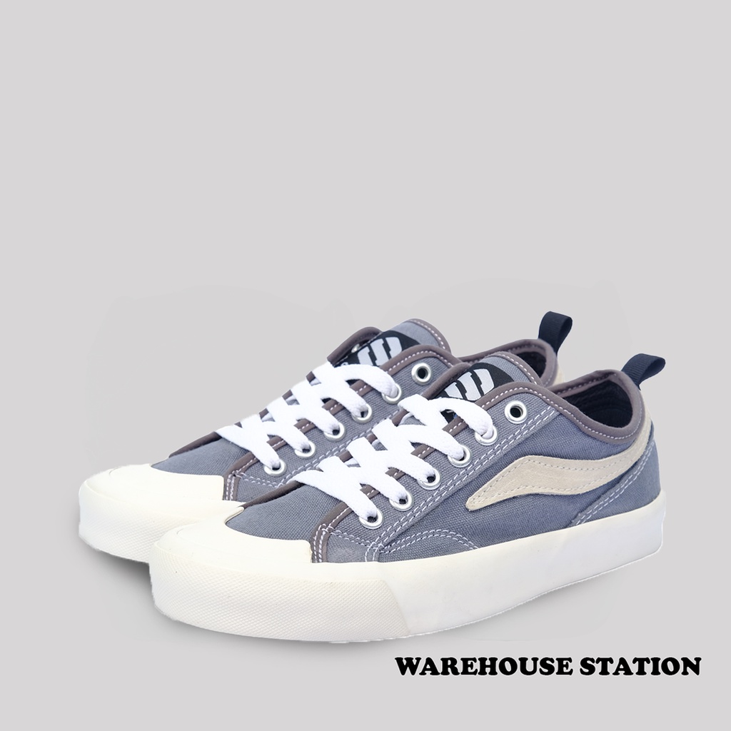 SABA Veron Grey White - Sepatu Sneakers Casual Pria Wanita