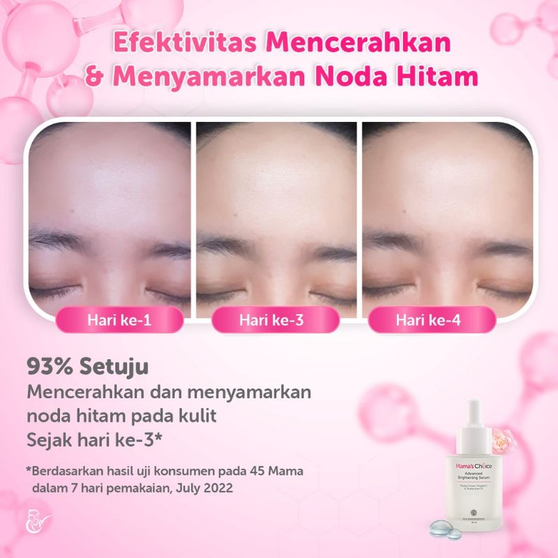 Mama's Choice Advanced Brightening Face Serum | Serum untuk Mencerahkan Wajah Aman Ibu Hamil dan Ibu Menyusui