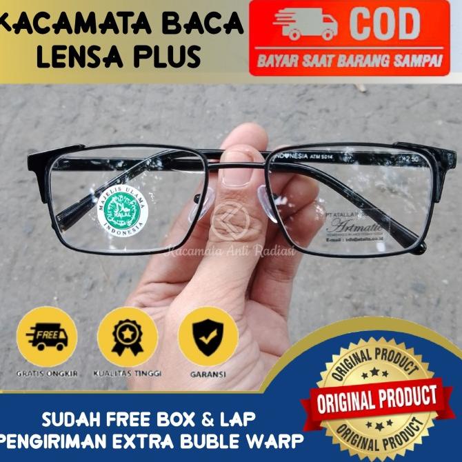 TREND KACAMATA BACA PLUS PRIA WANITA MODEL KOTAK BAHAN METAL KACA BACA PRIA DISCOUNT