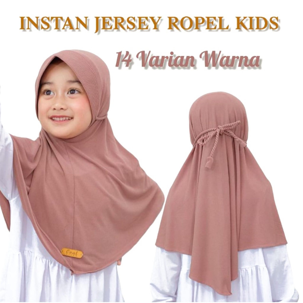 𝐁𝐢𝐫𝐮𝐬𝐡𝐨𝐩𝟑𝟑-JERSEY TALI ROPEL ANAK ORI/HIJAB PET TALI BELAKANG KEPANG ROPEL ANAK/KERUDUNG TALI KEPANG