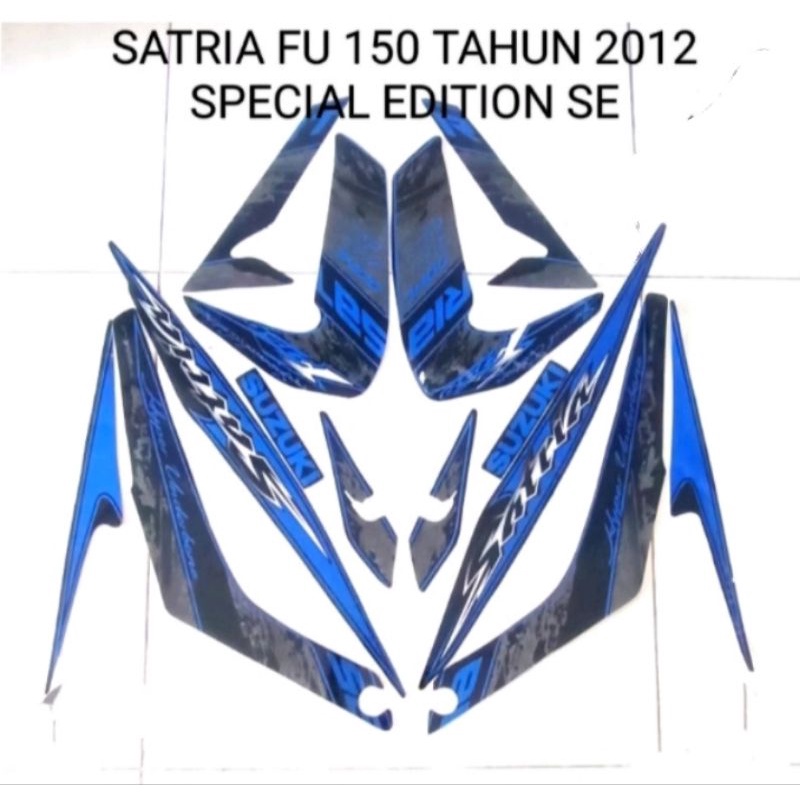 LIS BODY STIKER SATRIA FU 150 TAHUN 2012 SE SPECIAL EDITION