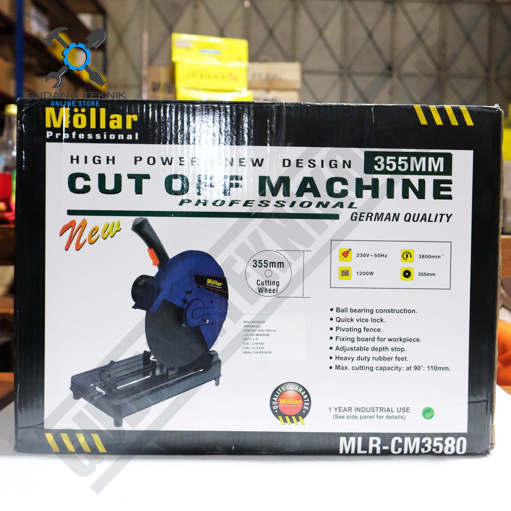 Mesin Potong Besi Aluminium Kayu 14&quot; CM3580 MOLLAR  / Cut Off Cutting Wheel Machine 14 Inch CM 3580 MOLLAR