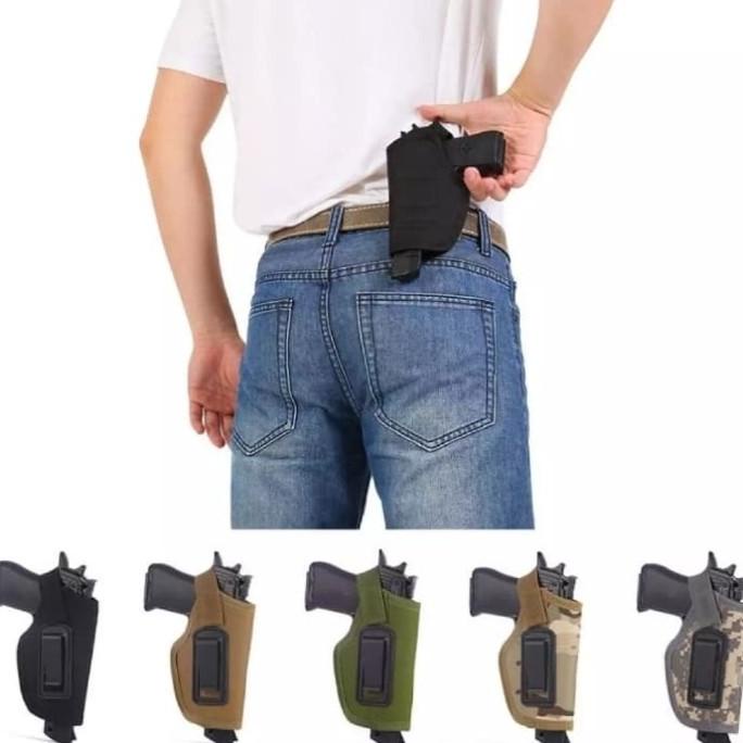 Sarung Pistol Holster Nylon Sabuk Airsoft Gun Taktis Portable Wgg