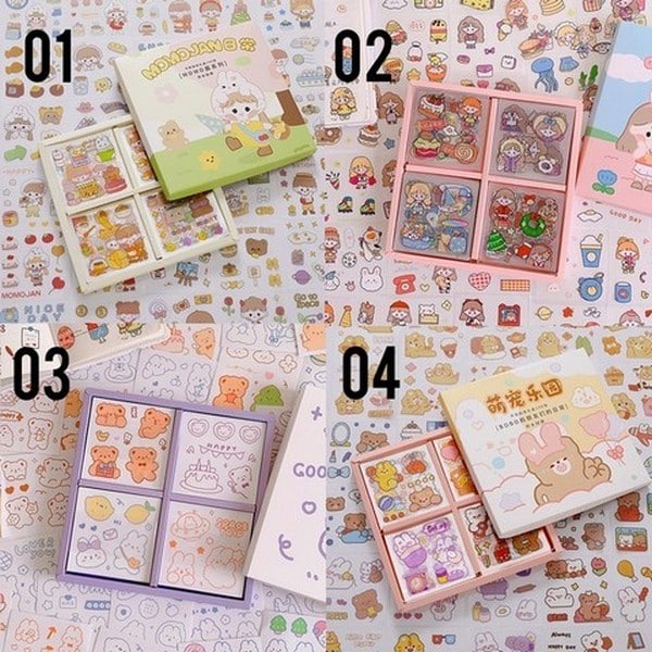 

LKM269 100 Lembar Stiker Motif Kartun Korea Lucu Anti Air Dekorasi Handbook Scrapbook DIY Waterproof [1KG 9PC] IBU&BAYI