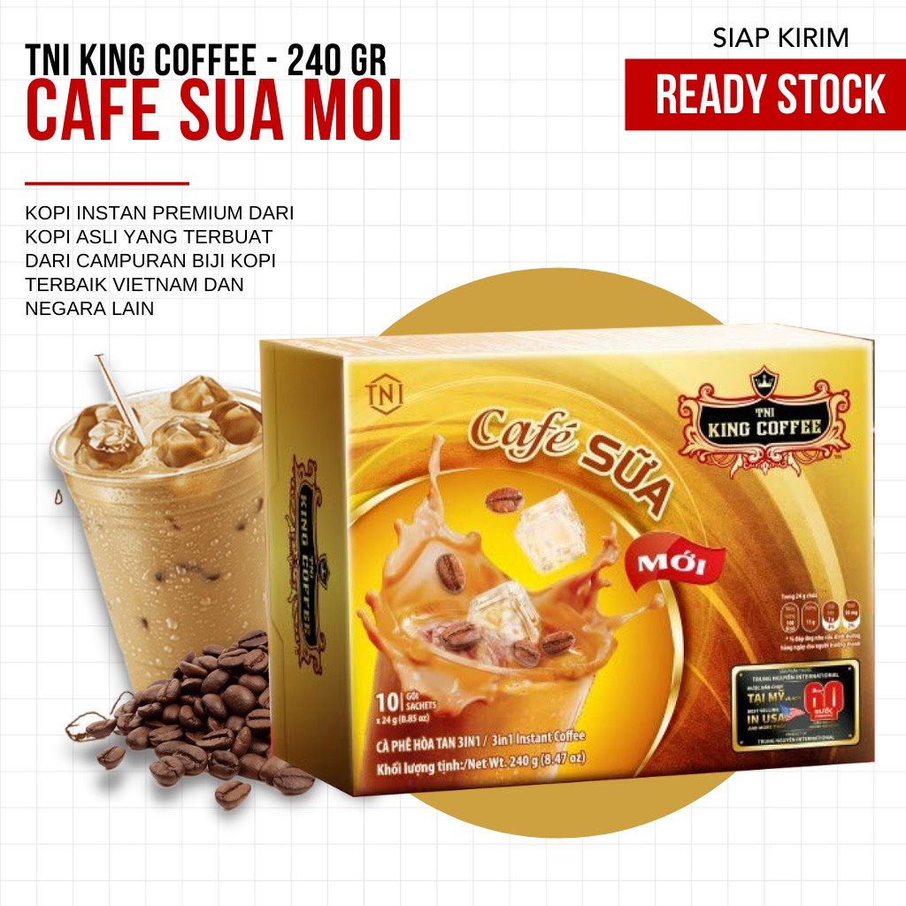 Cafe Sua Moi Kopi Instan Premium King Coffee - 240gr (TERMURAH)