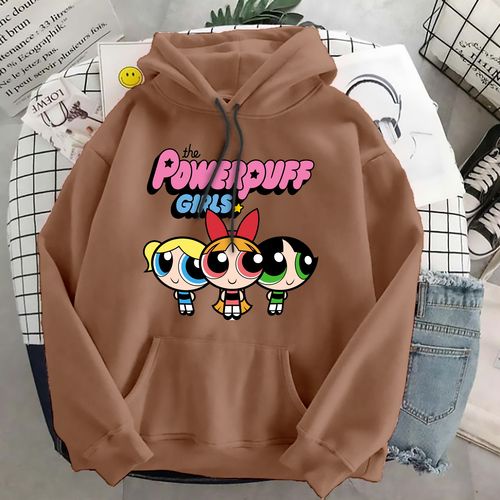 Hoodie Powerpuff  Wanita - Jaket Hoodie Jumper - Bahan Fleece